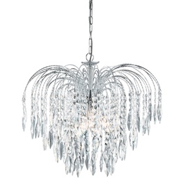 Krištolinis pakabinamas šviestuvas Searchlight Waterfall 4175-5, 5 x 10W E14