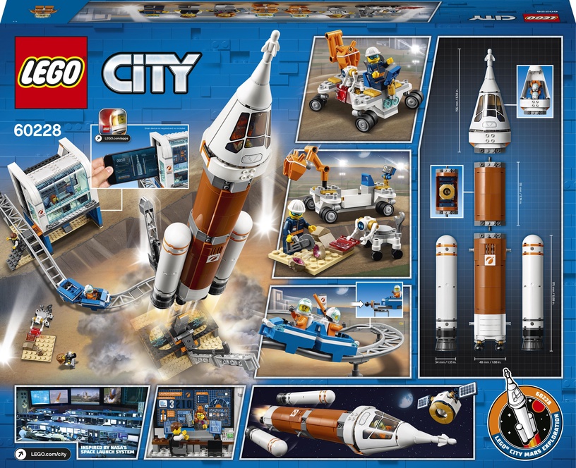 Конструктор LEGO City Космическая ракета и пункт управления запуском, 837 шт.
