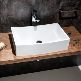 Vannas istabas izlietne Ravak Formy 02 600, kompozītmateriāls, 600 mm x 410 mm x 140 mm