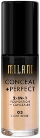 Tonālais krēms Milani Conceal + Perfect Medium Beige, 30 ml