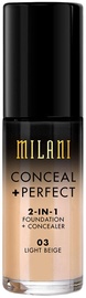 Tonuojantis kremas Milani Conceal + Perfect 03 Light Beige, 30 ml