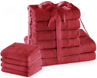 Полотенце для ванной AmeliaHome Amari 23847, красный, 70 см x 140 см, 10 шт.