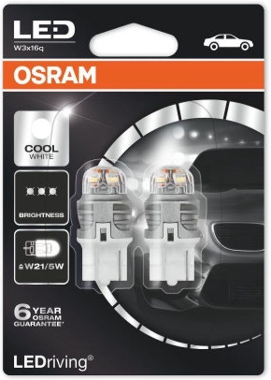 Автомобильная лампочка Osram, LED, белый/серебристый, 12 В