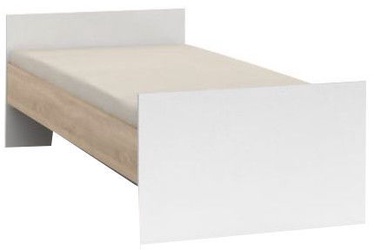 Black Red White Bed Nepo 90A White/Sonoma Oak