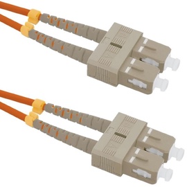 Qoltec Fiber Optic Cable Multimode SC/UPC to SC/UPC 50/125 OM2 1m