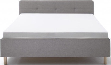 Gulta Meise Möbel Amelie Wooden Oak Base Light Gray, 200x140 cm