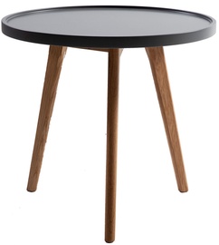 Kafijas galdiņš Home4you Helena Grey/Brown, 450x450x500 mm