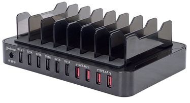 Зарядное устройство Manhattan, USB/AC/DC, черный