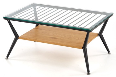 Kafijas galdiņš Halmar Felina, melna/ozola, 800x380x520 mm