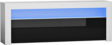 TV galds Pro Meble Milano 157 Light White/Black, 1575x350x500 mm
