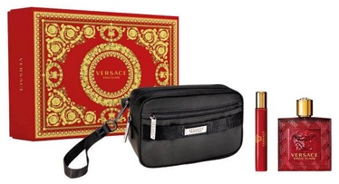 Rinkinys vyrams Versace Eros Flame 3pcs Set 110 ml EDP