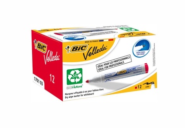 Valge tahvli marker Bic 904939, 1.7 mm, punane, 12 tk