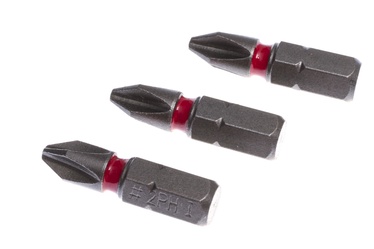 Uzgaļi triecienskrūvgriezim Forte Tools PH2, 25mm, 3gab.