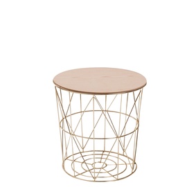 Kohvilaud Homede Carmina Gold, kuldne/puu, 310 mm x 310 mm x 310 mm