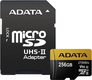Atmiņas karte ADATA 256GB Premier One microSDXC Class 10 UHS-II U3 + Adapter