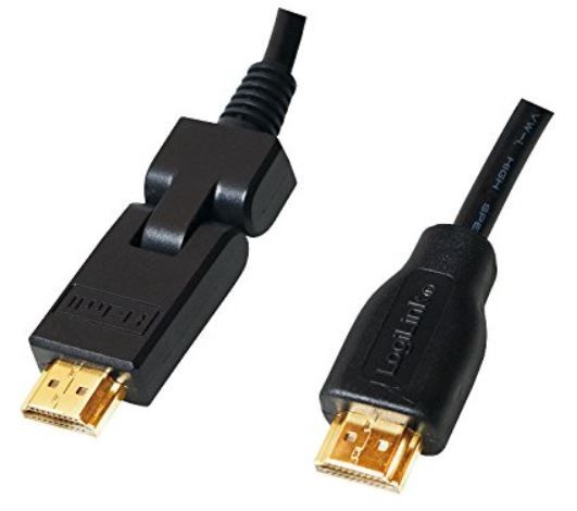 Провод Logilink HDMI / HDMI HDMI 19 pin female, HDMI 19 pin male, 1.8 м, черный