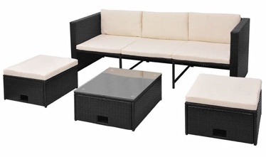 Välimööbli komplekt VLX 4 Piece 43104, must, 5 istekohta