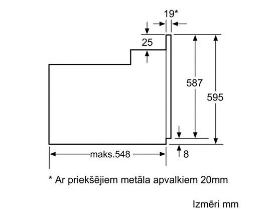 Iebūvētā cepeškrāsns Bosch HBA23B152S