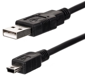 Netrack Cable USB / USB-mini Black 0.25m