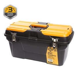 Ящик для инструментов Forte Tools MG-22, 58.2 см x 23.4 см x 31 см, черный/желтый