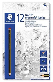 Grafīta zīmulis Staedtler Noris Ergosoft 153 Jumbo, 2B, 12 gab.