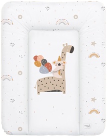 Matracis autiņu maiņai Ceba Baby Small Giraffe Soft, 70 cm x 50 cm, balta