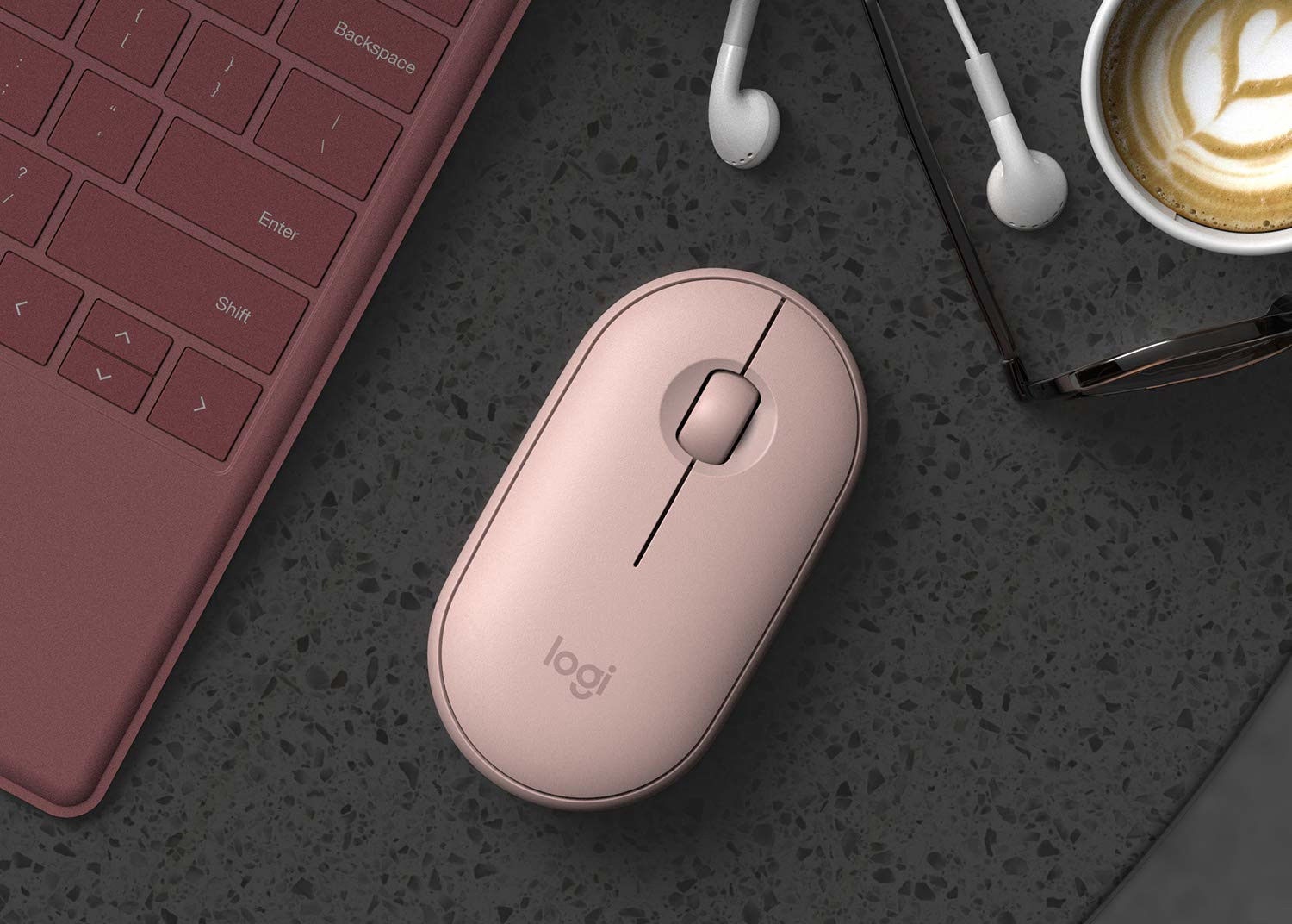 logitech pebble rose