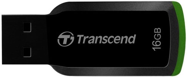 USB atmintinė Transcend Jet Flash 360 Black/Green, USB 2.0, 16 GB