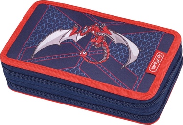 Herlitz Double Pencil Case 23Pcs Red Robo Dragon