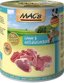 Mac's Lamb & Chicken Hearts 800g