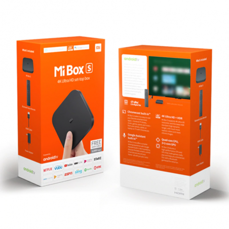 Мультимедийный проигрыватель Xiaomi MI TV BOX S, Micro USB, черный