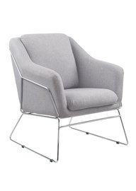 Fotelis Halmar Soft Light Grey, 76x69x81 cm