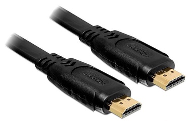 Laidas Delock High Speed HDMI-A flat HDMI A male, HDMI A male, 1 m, juoda