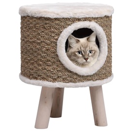 Домик для животных VLX Cat House, коричневый/белый, 300 мм x 300 мм