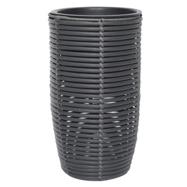 Home4you Wicker Flowerpot D30x60cm Dark Grey