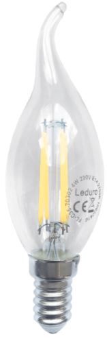 Лампочка LEDURO Filament LED, желтый, E14, 4 Вт, 400 лм