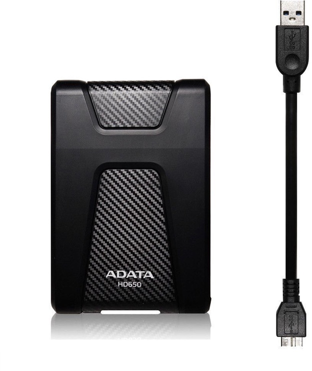 Kietasis diskas Adata HD650, HDD, 2 TB, juoda