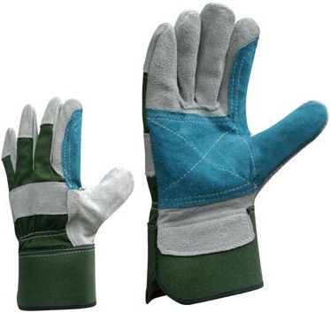 Рабочие перчатки Artmas, искусственная кожа/замша, белый/зеленый, 10