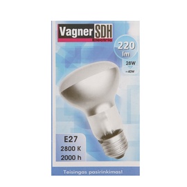 Лампочка Vagner SDH Галогеновая, теплый белый, E27, 28 Вт, 276 лм