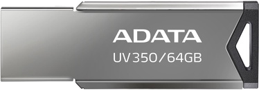 USB zibatmiņa Adata UV350, sudraba, 64 GB