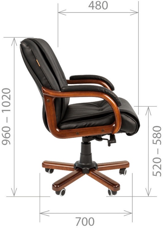 Офисный стул Chairman 653 M, черный