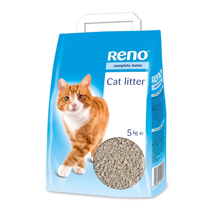 Наполнители для котов органический (комкующийся) Reno, 5 кг