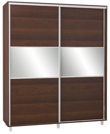 Bodzio SZP200W Sliding Wardrobe w/ Mirror 200x240cm Walnut