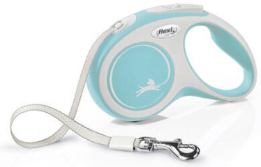 Automātiskā pavada Flexi New Comfort Tape S, zila, 5 m