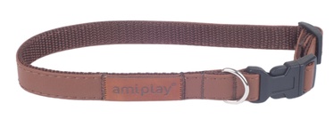 Ошейник Amiplay Lincoln, коричневый, 200 - 350 мм x 100 мм