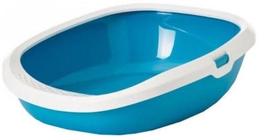 Кошачий туалет Savic Gizmo Medium, синий/белый, 440x355x125 мм