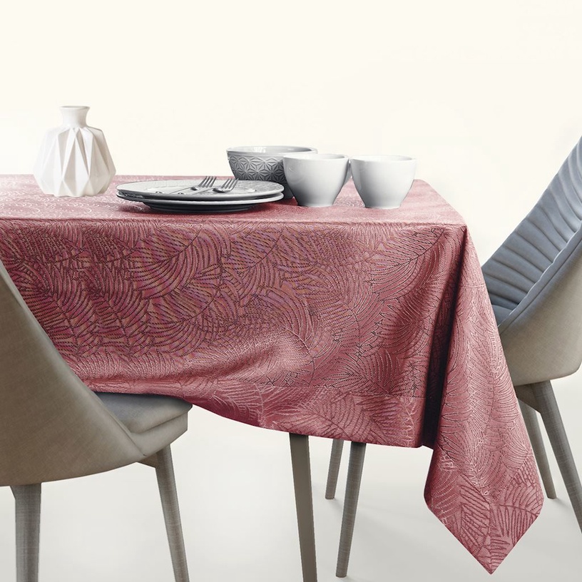 Скатерть прямоугольная AmeliaHome Gaia, розовый, 200 x 140 cm