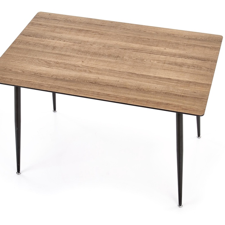 Pusdienu galds, melna/valriekstu, 120 cm x 80 cm x 76 cm
