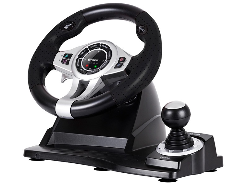 Игровой руль Tracer Roadster 4 in 1, серебристый