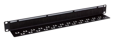 Linkbasic Brush Panel With Cable Organizer 1U for 19'' Rack Cabinets